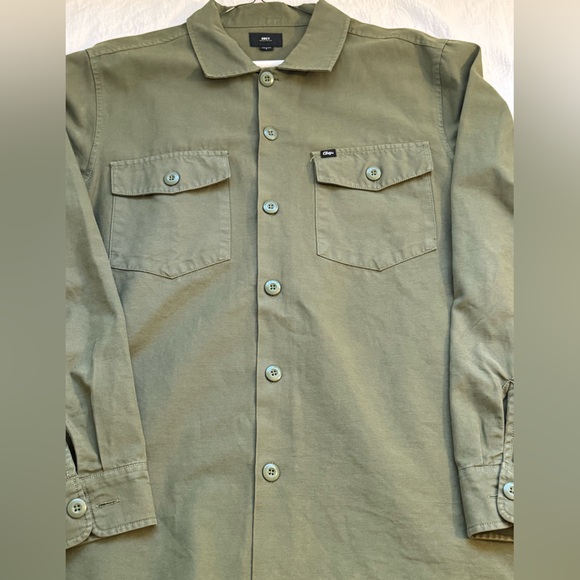 Obey Forest Green Shirt Jacket - Picture 5 of 11